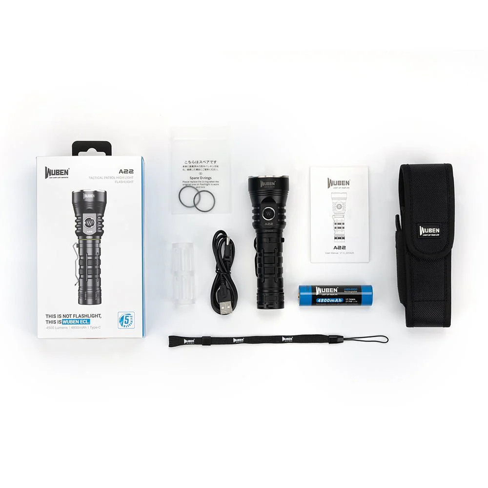 A22 4500 Lumens High Power Rechargeable Flashlight - Image 12