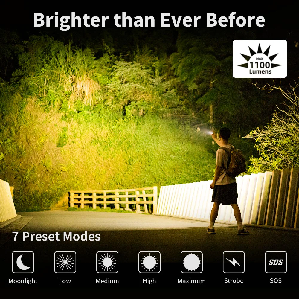 WUBEN Lightok X0 Rechargeable Pocket EDC Flashlight 1100 Lumens - Image 11
