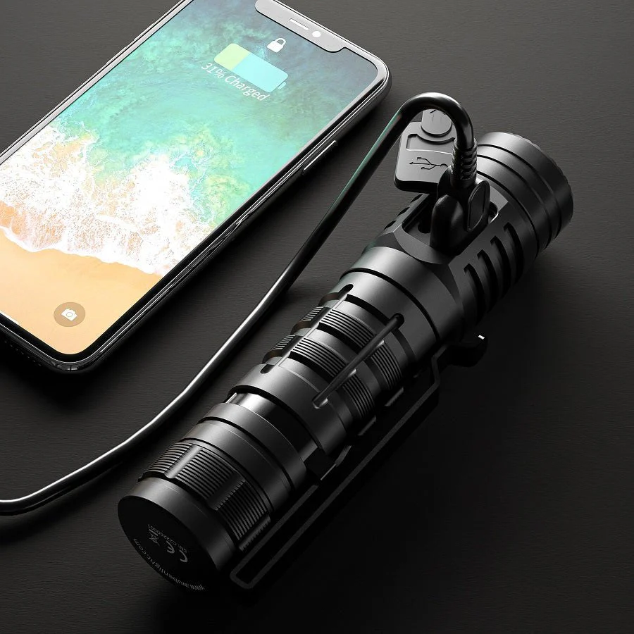 WUBEN C2 2000 Lumens Rechargeable Power Bank EDC Tactical Flashlight - Image 8