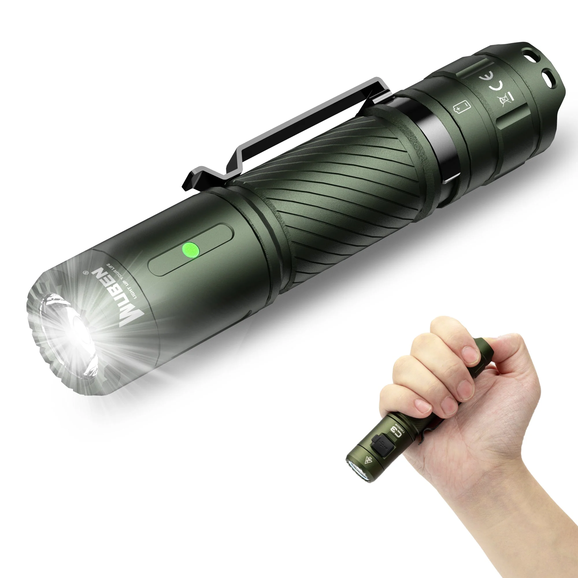 WUBEN C3 1200 Lumen Compact EDC Tactical Pocket Flashlight - Image 10