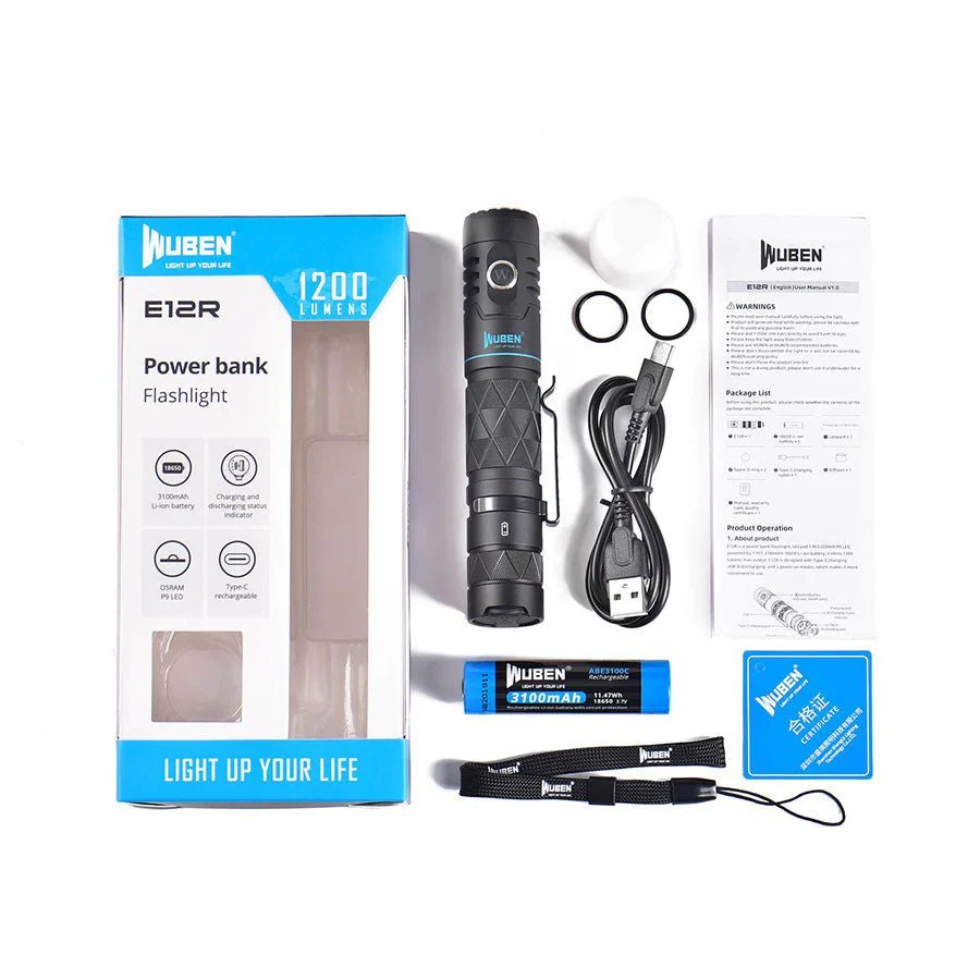 E12R 1200 Lumens Power Bank Flashlight - Image 13