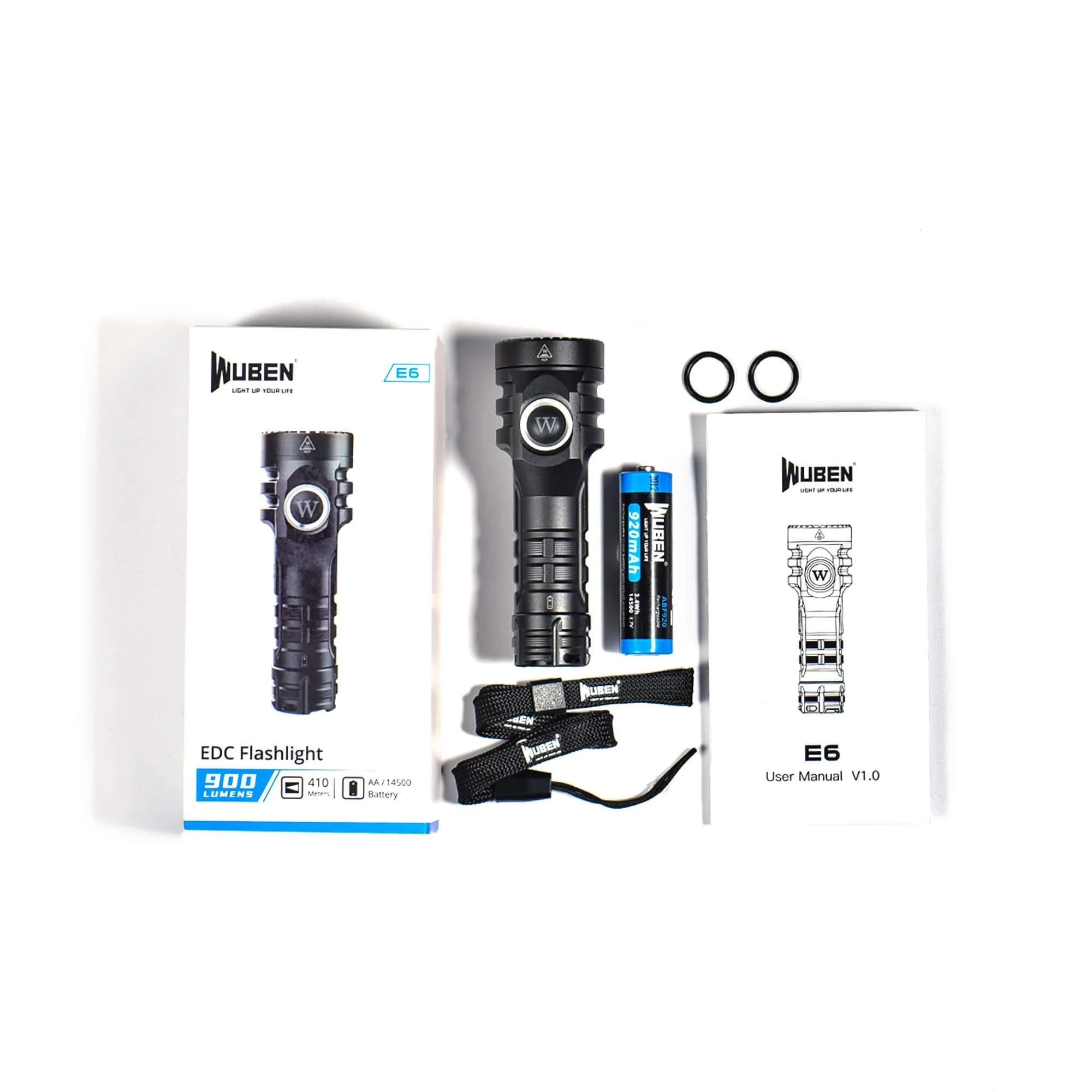 E6 Small Steel Cannon Strong Flashlight - 900 Lumen - Image 10