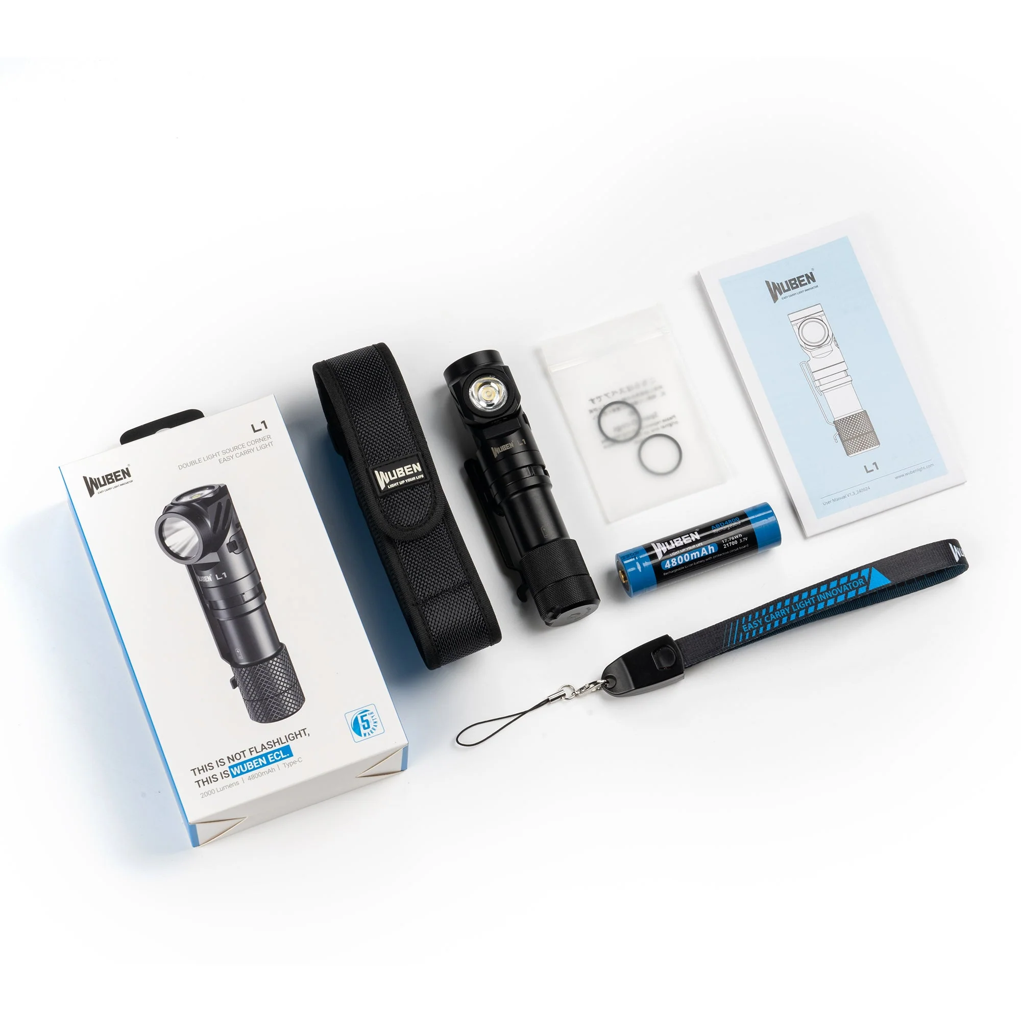 WUBEN L1 2000 Lumens Rechargeable EDC Tactical Flashlight - Image 9
