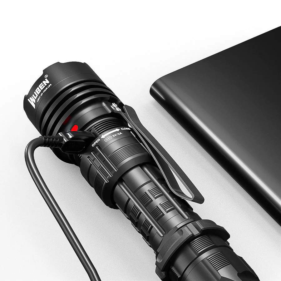 WUBEN T1 Tactical EDC Camping Flashlight - 2000 Lumens - Image 8