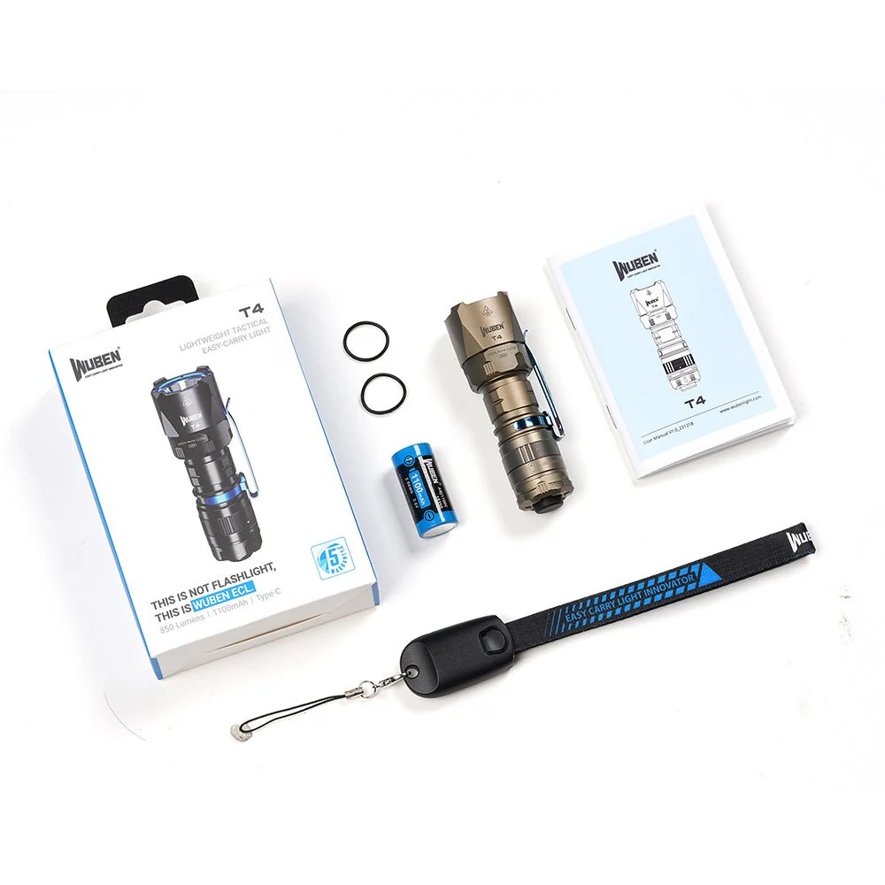 Wuben T4 Portable Tactical EDC Rechargeable Flashlight - 850 Lumens - Image 18