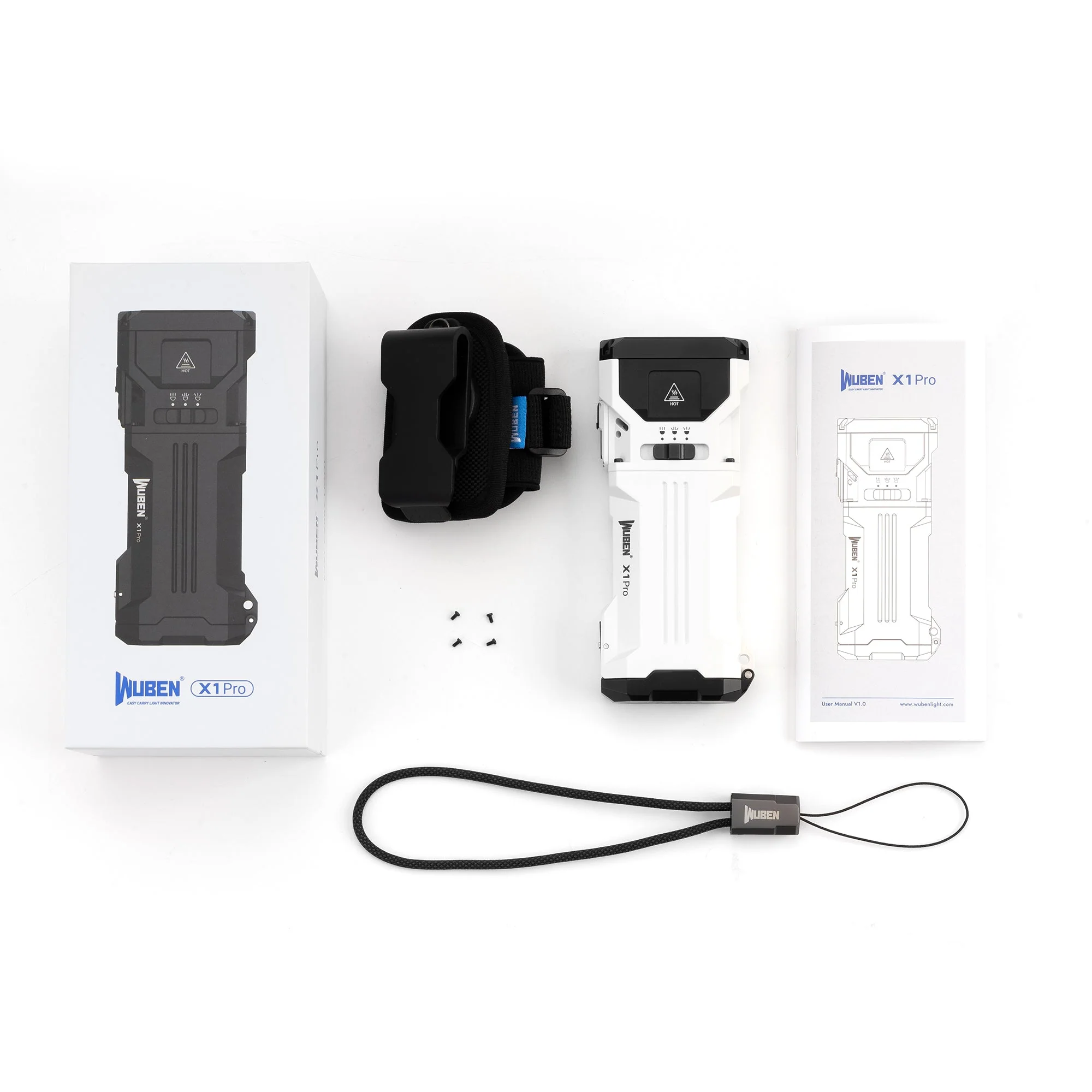 Wuben X1Pro 12300 Lumens Rechargeable EDC Flashlight with Power Bank & Clip - Image 11