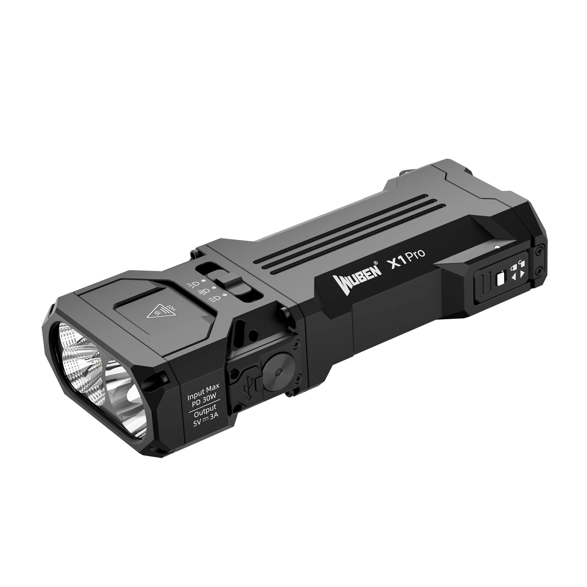 Wuben X1Pro 12300 Lumens Rechargeable EDC Flashlight with Power Bank & Clip - Image 14