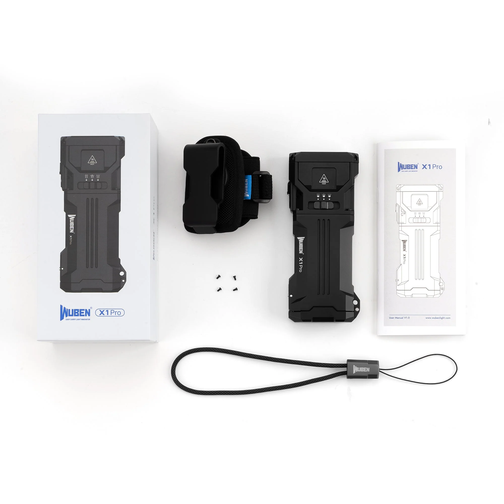Wuben X1Pro 12300 Lumens Rechargeable EDC Flashlight with Power Bank & Clip - Image 25