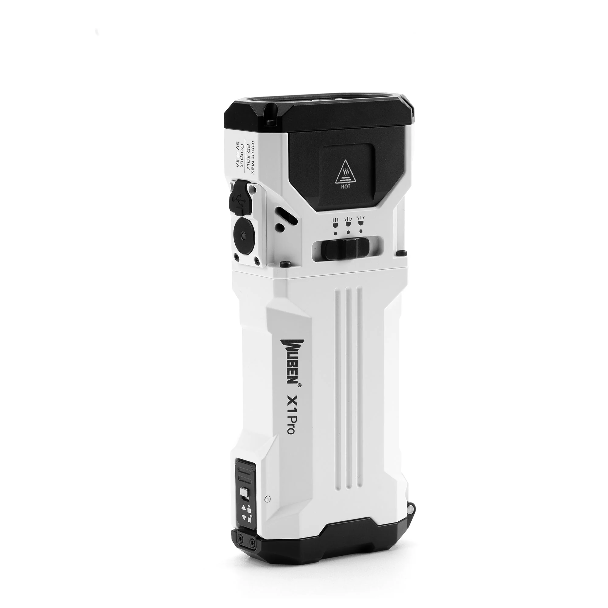 Wuben X1Pro 12300 Lumens Rechargeable EDC Flashlight with Power Bank & Clip - Image 4