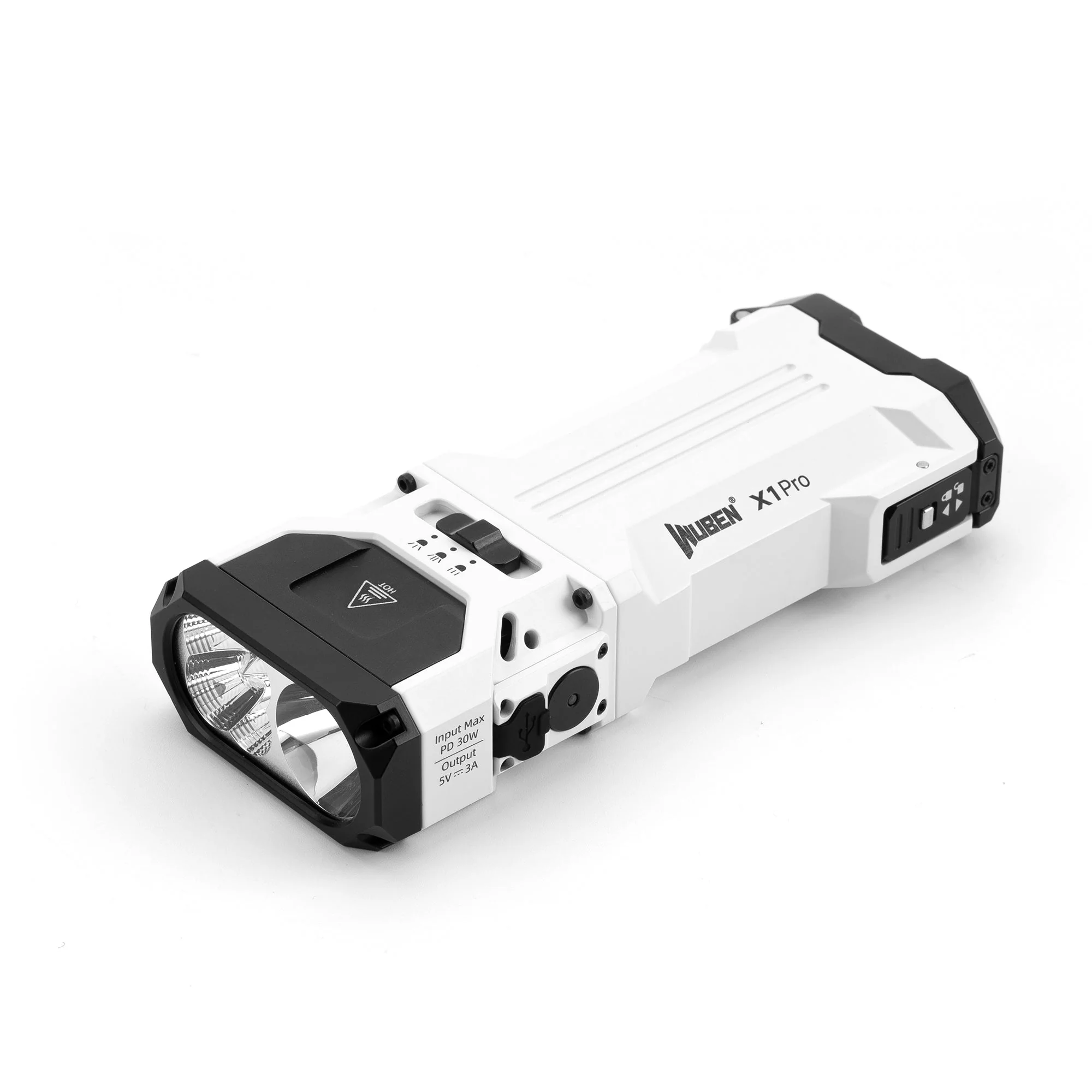 Wuben X1Pro 12300 Lumens Rechargeable EDC Flashlight with Power Bank & Clip - Image 9