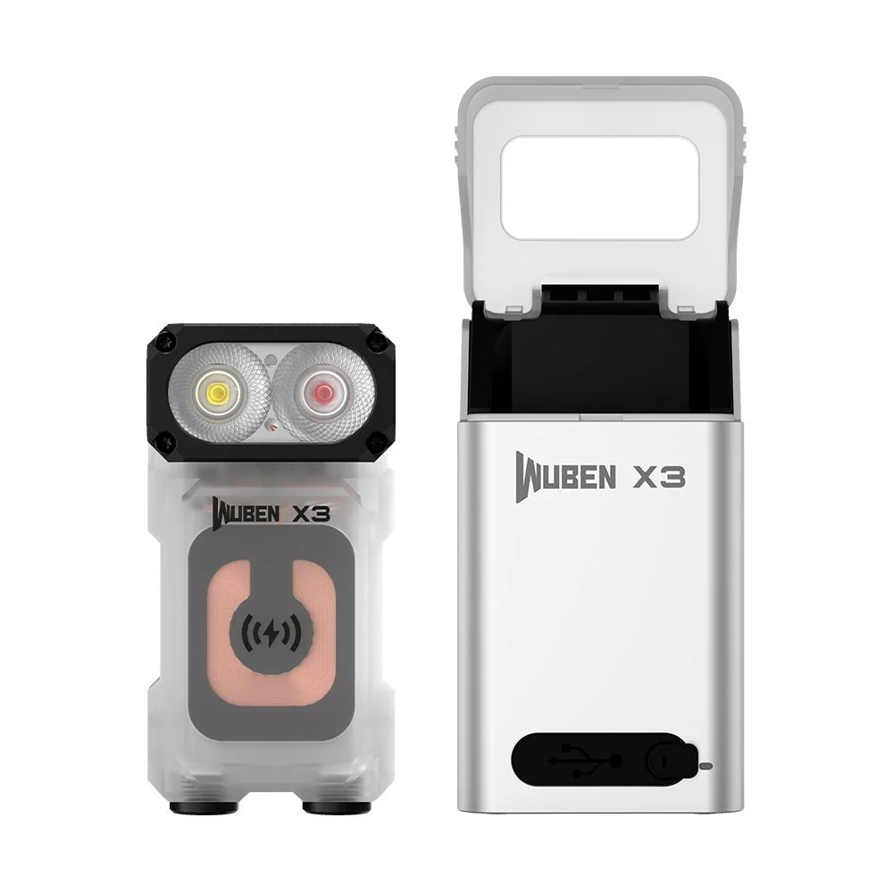 WUBEN Lightok X3 Owl Compact Rechargeable EDC Flashlight(Red and white light) - Image 51