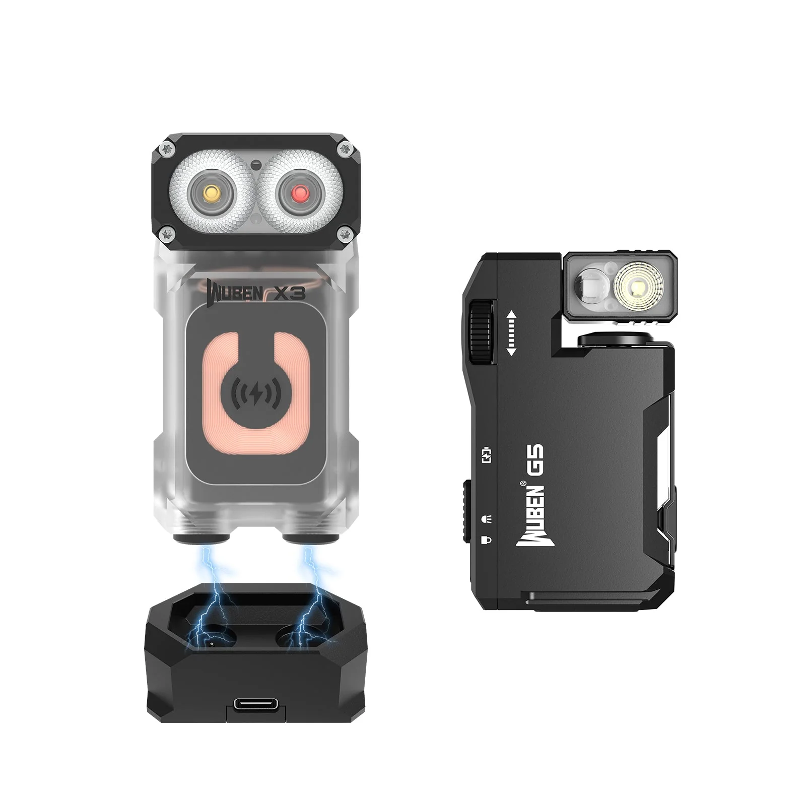 WUBEN Lightok X3 Owl Compact Rechargeable EDC Flashlight(Red and white light) - Image 57