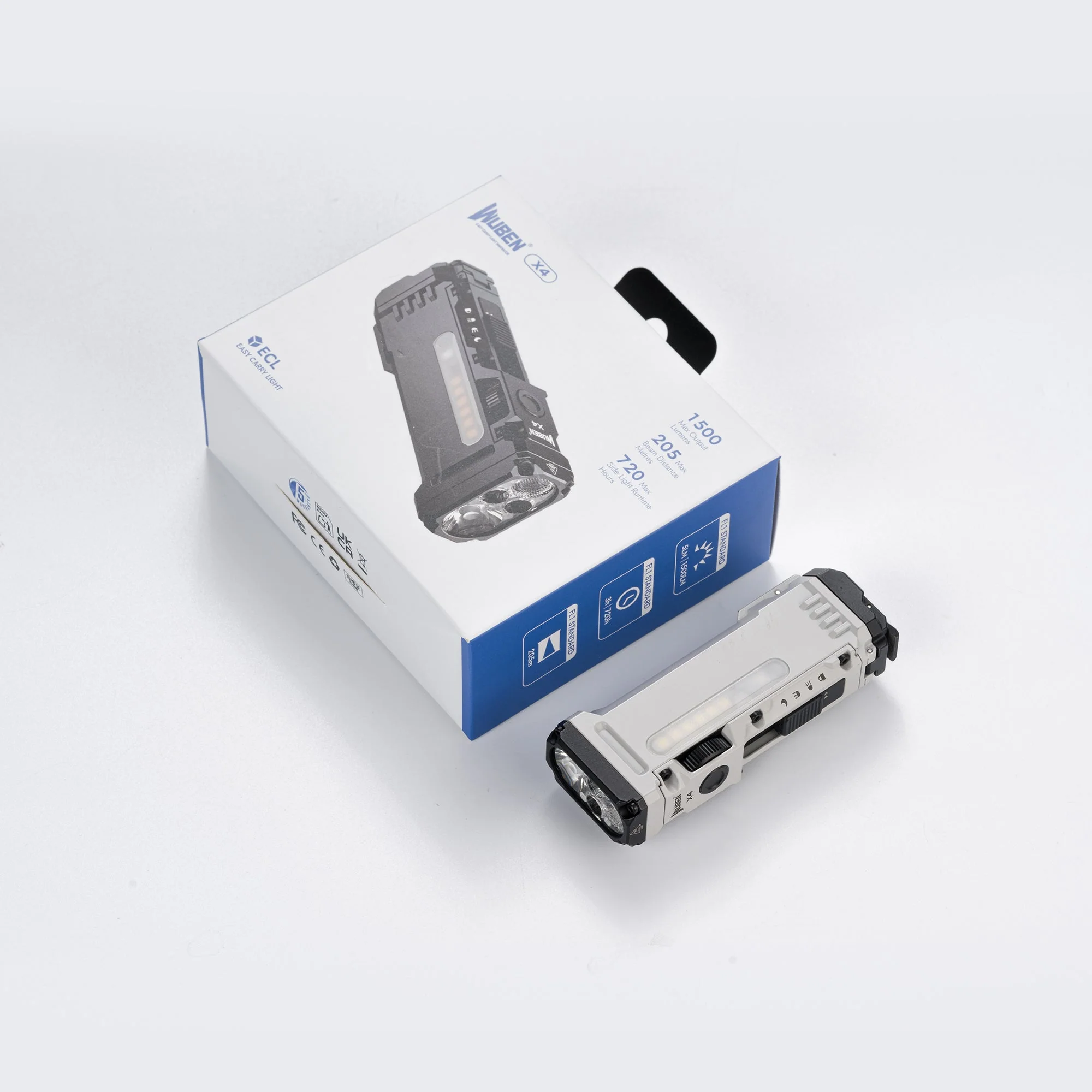 Wuben X4 Compact Multi-Function 1500 Lumen EDC Tactical Flashlight - Image 35