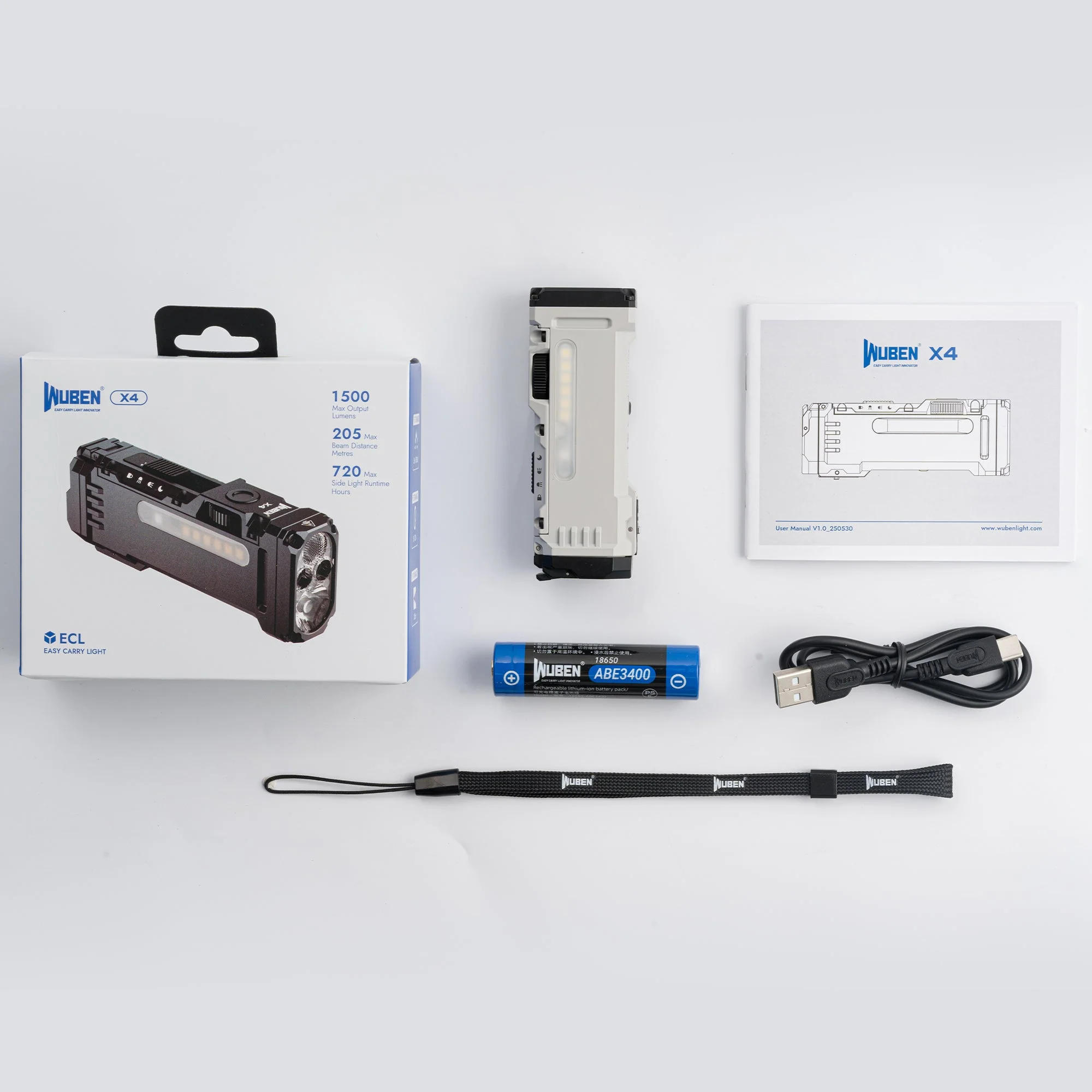 Wuben X4 Compact Multi-Function 1500 Lumen EDC Tactical Flashlight - Image 36